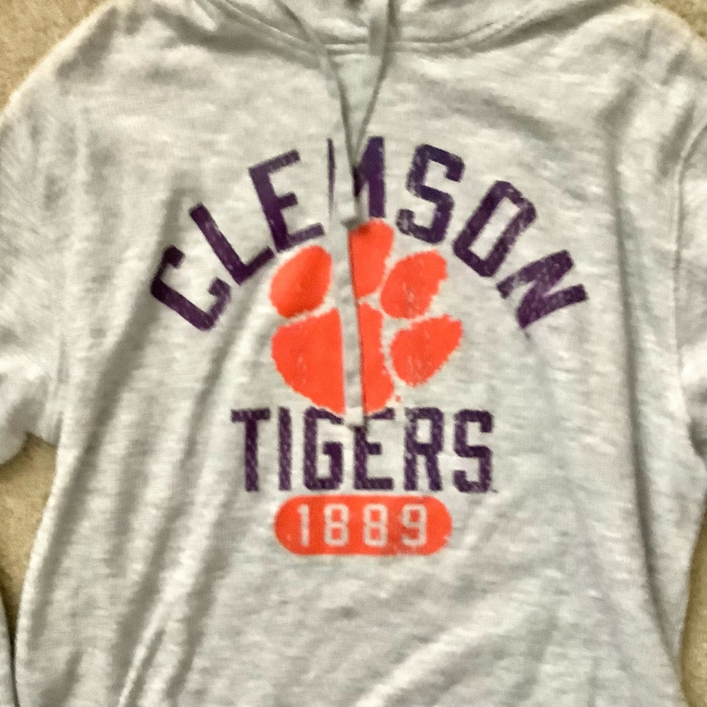 Champion Clemson Tigers Waffle Pullover Hoodie Womens College Football Large